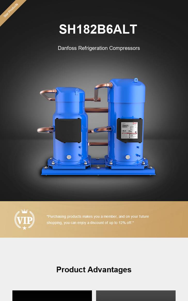 Danfoss Compressor SH182B6ALT, technical parameters pdf, structure diagram